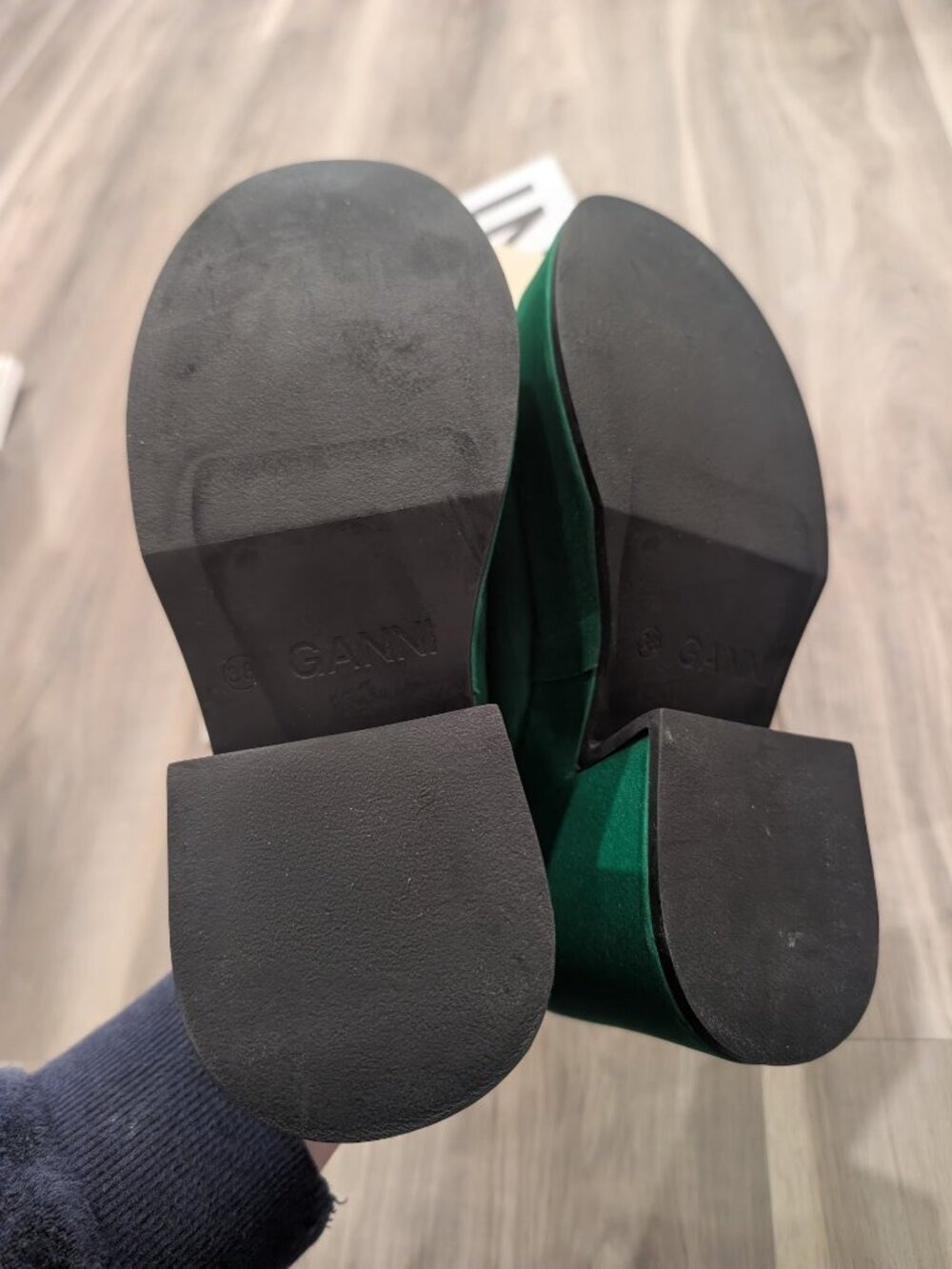 GANNI | Retro Satin Platform Wedge Mule In Kelly Green EU 38 - Picture 7 of 9